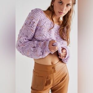 Free People Sunset Cloud Pullover Knit Sweater XS